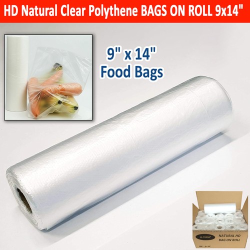 Food bags roll - 9x14", clear