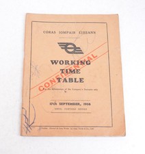 Railway Working Timetable CIE