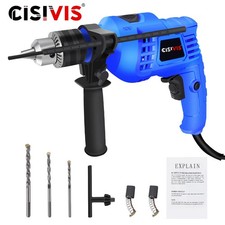 3250W Heavy Duty Corded Electric Impact Driver Power Hammer Drill with Bit Set