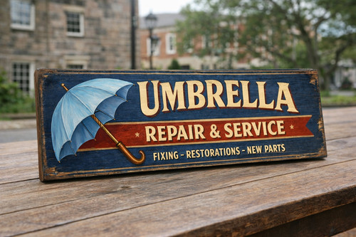 Umbrella sign vintage - , antique