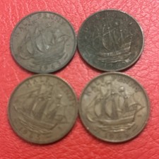 4 X 1965 Half Penny 1/2d