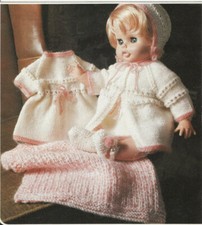Knitting pattern copy 1091.   Dolls clothes outfit for 18 & 20 inch dolls.  DK