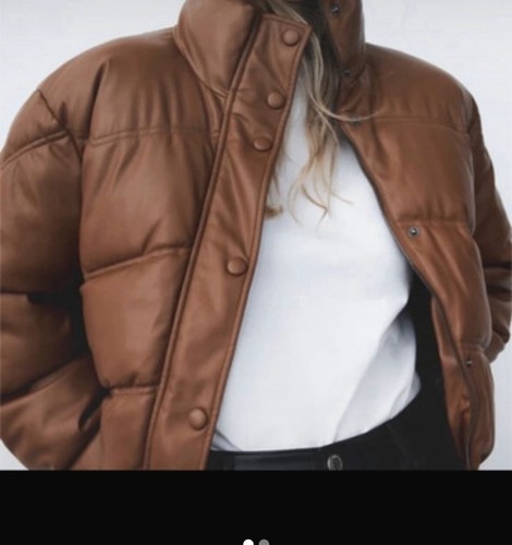 Zara faux leather puffer - zara,