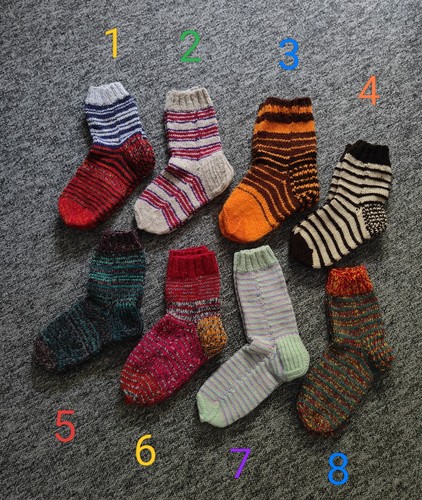 Hand knitted wool socks - hand,