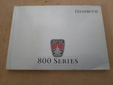 Rover 800 series handbook 1988