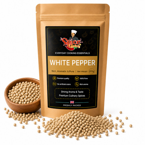 White pepper peppercorns - white,