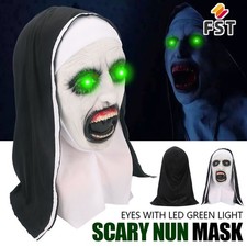 The Nun Horror Costume Valak Halloween Cosplay Scary Face cover With Headscarf