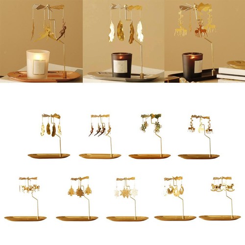 Golden candle holder thermal - candle, holder,