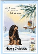 Cavalier King Charles Spaniel Dog A6 (4"x 6") Christmas Card (Blank inside) 