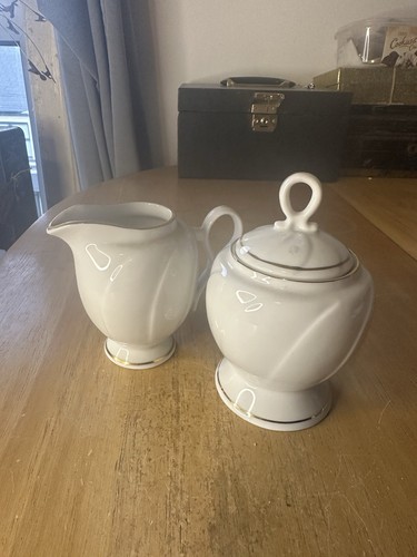 Vintage creamer and - and, sugar