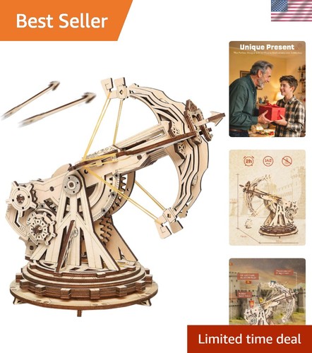 Wooden puzzles catapult kit - 3d,