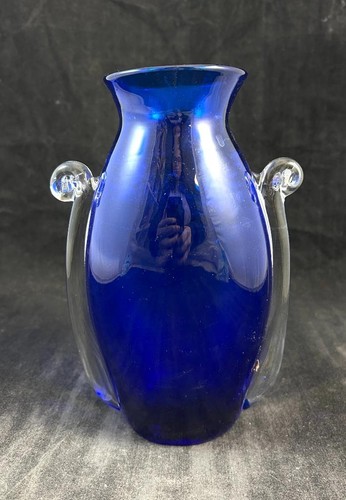 Blenko blue cobalt glass with - cobalt,