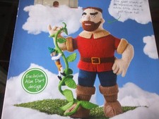 KNITTING PATTERN Alan Dart Jack + the giant toy Beanstalk 41cm Fairytale Doll DK