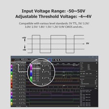 16 Channels Logic Analyzer USB 2.0 Interface 100MHz Sampling Rate Supports H1I0