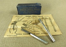 1908, RAPID STEEL Co. SINGLE EDGE PATENT SAFETY RAZOR - with Box & Instructions