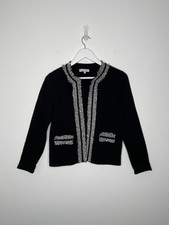 Hobbs Black Open Front Knitted