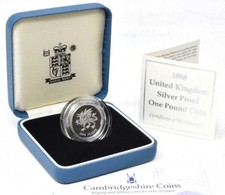 1995 Welsh Dragon Silver Proof £1 One Pound Coin BOX + COA ROYAL MINT