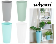 Pastel Tall Large Plastic Plant Pot Flower Indoor Outdoor Garden Planters UK 