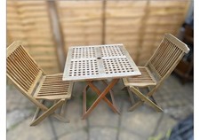 teak folding bistro set, London Royal Seat 2 Seater, Foldable.