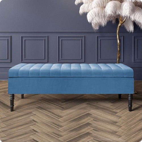 Velvet ottoman bench shoe - velvet,