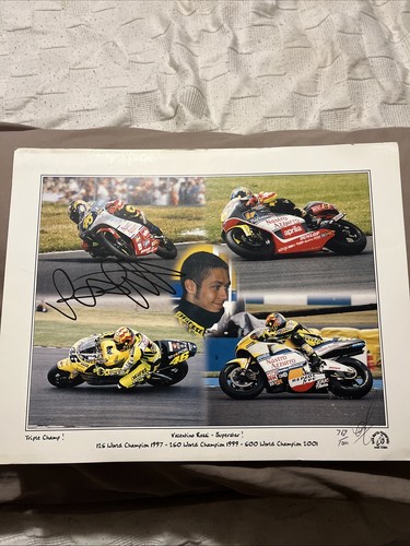 Signed valentino rossi print - signed,