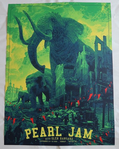 Pearl jam poster fenway park - pearl,