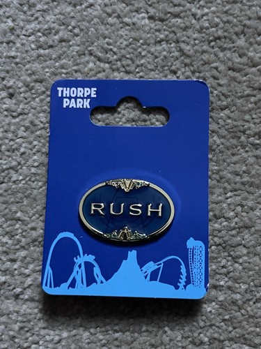 Rush pin badge thorpe park - rush,