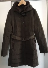 ZARA, Brown Quilted Down Coat