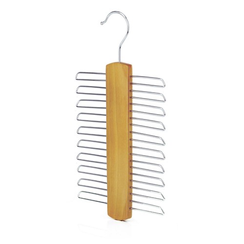 Wooden tie rack hanger - hanger, scarf