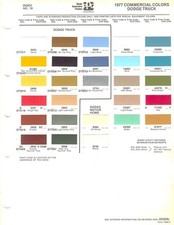 1977 DODGE POWER WAGON RAMCHARGER PICKUP TRUCK MOTOR HOME VANS PAINT CHIPS (PPG)