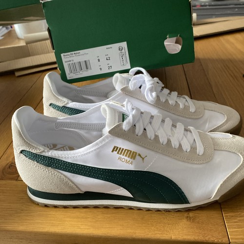Puma roma trainers white - roma, green
