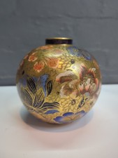 Royal Crown Derby Globe Vase 14cm Vintage Gold Lustre @che#V