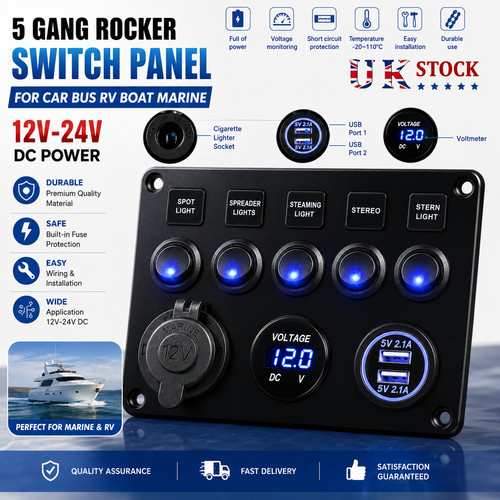 Universal gang toggle rocker - 5,