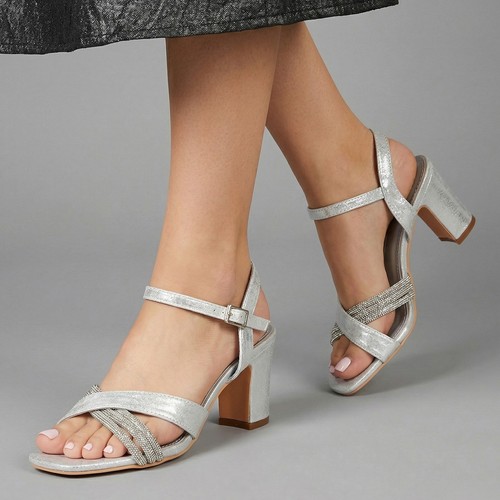 Women low heel sparkly - heel,
