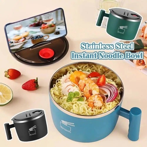 Stainless steel bowl with lid - with,