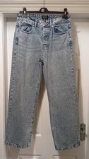 MAN Boohooman light Blue Baggy Jeans 32R Wide Leg