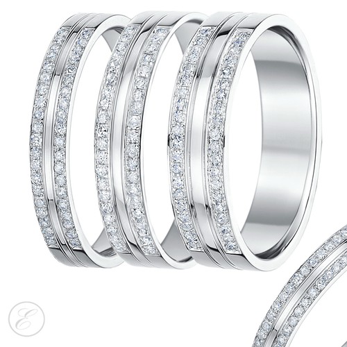 9ct white gold - gold, diamond
