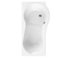 Aquaestil Iris Acrylic Compact Shower Bath 1500mm RH Inc Front Panel & Screen