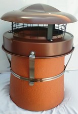 StoveMaestro anti down draught bird guard chimney pot cowl Rain guard terracotta