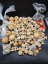 Large Job Lot Of Drawer Knobs Cabinet Knobs Wood  Pine Mixed Sizes Round Shape