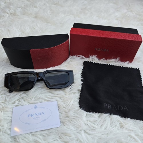 Prada black gold sunglasses - prada,