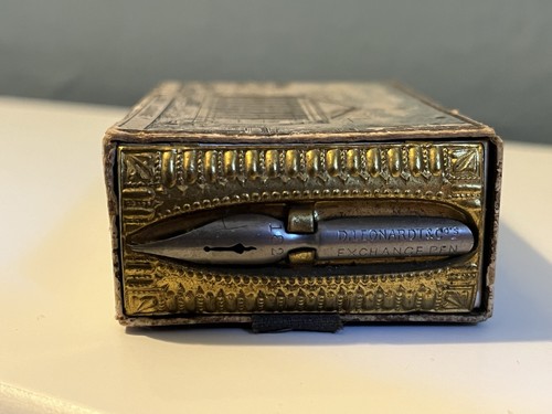 Antique dip pen nib - dip, box