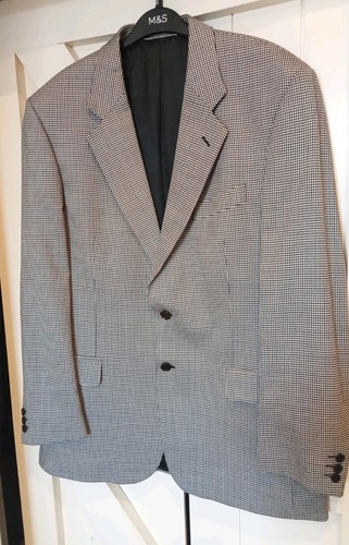 Mens black white fine - m&s,