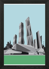 Art deco buildings - art, wall