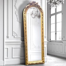 Large French French Louis XVI Style Ornate Gilt Gold Mirror 6ft 2 Bevelled Glass