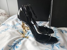 Genuine YSL Opyum Black And Gold Heels In 39/6