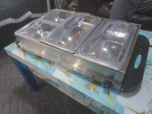 Stainless steel buffet server - steel,
