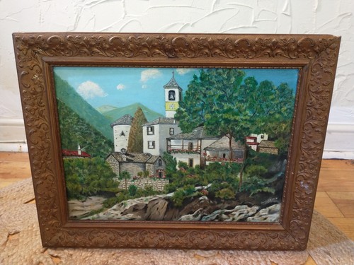 Vintage naive original oil - naive,