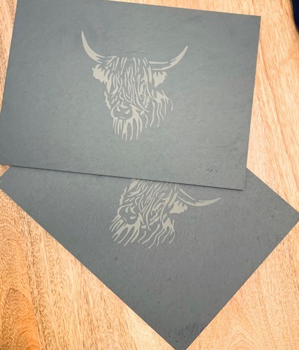 Highland cow engraved - highland,