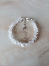 Snow Quartz Chip Gemstone Bracelet